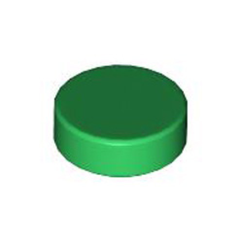 Flat Tile 1x1 Round Dark Green