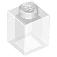 Brick 1x1 Transparent White