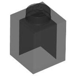 Brick 1x1 Transparent Black