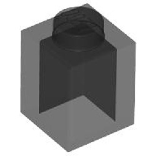 Brick 1x1 Transparent Black