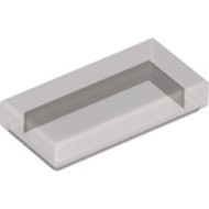 Flat Tile 1x2 Transparent Brown