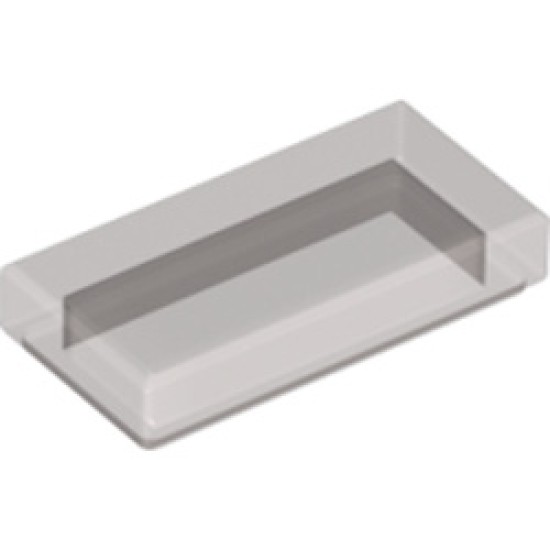 Flat Tile 1x2 Transparent Brown