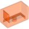 Wall Double Corner 1x2x1 Transparent Fluorescent Reddish Orange