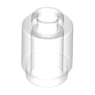 Round Brick 1x1 Transparent White
