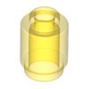 Round Brick 1x1 Transparent Yellow