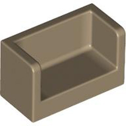 Wall Double Corner 1x2x1 Sand Yellow