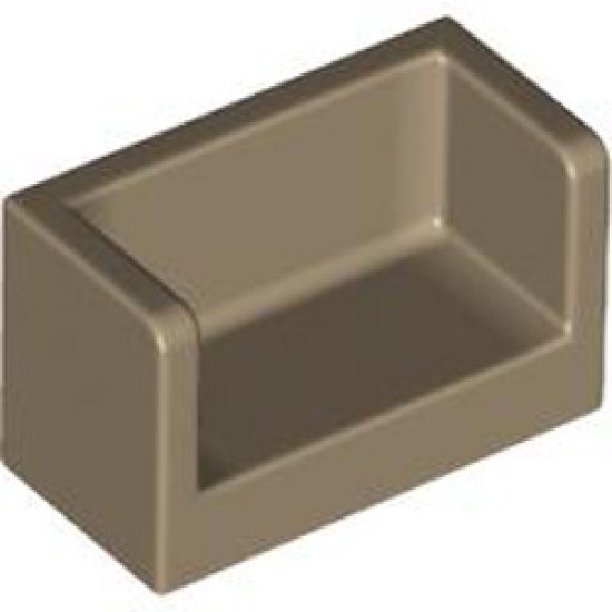 Wall Double Corner 1x2x1 Sand Yellow