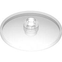 Round Plate Diameter 32x6.4 with Open Knob Transparent White
