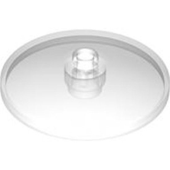 Round Plate Diameter 32x6.4 with Open Knob Transparent White