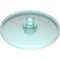 Round Plate Diameter 32x6.4 with Open Knob Transparent Light Blue