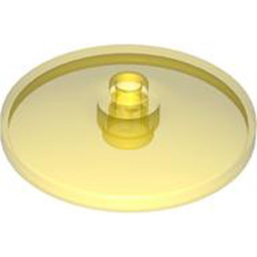 Round Plate Diameter 32x6.4 with Open Knob Transparent Yellow
