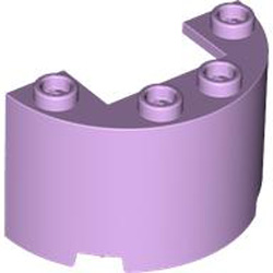 Wall 1/2 Circle 2x4x2 with Cutout Lavender