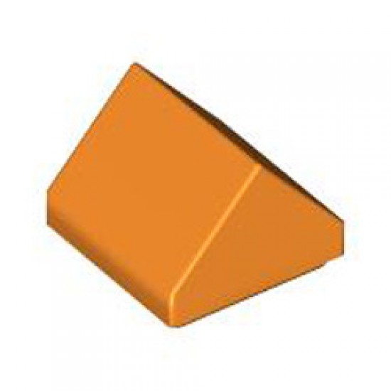 Roof Tile 1x1 Degree 45 without Knobs Bright Orange