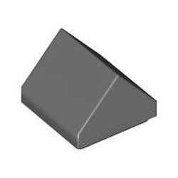 Roof Tile 1x1 Degree 45 without Knobs Dark Stone Grey
