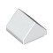 Roof Tile 1x1 Degree 45 without Knobs White
