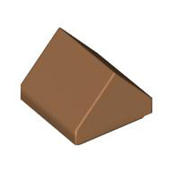 Roof Tile 1x1 Degree 45 without Knobs Medium Nougat