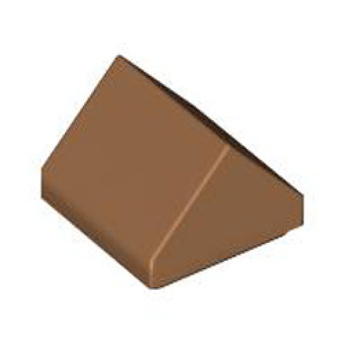 Roof Tile 1x1 Degree 45 without Knobs Medium Nougat