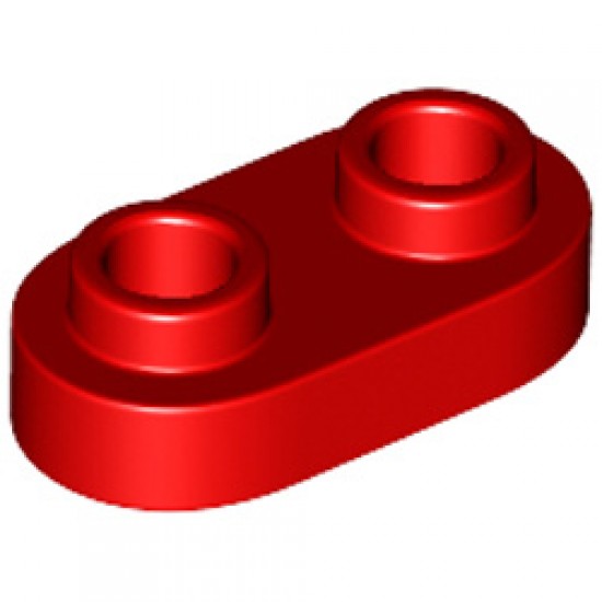 Plate 1x2 Rounded Bright Red