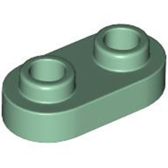Plate 1x2 Rounded Sand Green