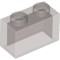 Brick 1x2 without Pin Transparent Brown