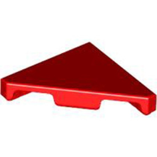 Tile 2x2 with 45 Degree Cut Bright Red