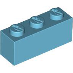 Brick 1x3 Medium Azur Brick 1x3 Medium Azur