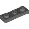 Plate 1x3 Dark Stone Grey