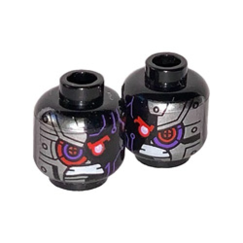 Mini Head with Nindroid Warrior Design Black