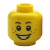 Mini Head Child with Small Reddish Brown Eyebrows and Freckles Bright Yellow