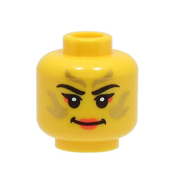 Ninjago Sora Head with Golden Whiskers Bright Yellow