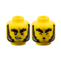 Mini Head with Wolfpack Beastmaster Bright Yellow