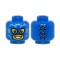 Head with Balaclava and Open Mouth Bright Blue Head with Balaclava and Open Mouth Bright Blue