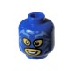 Head with Balaclava and Open Mouth Bright Blue