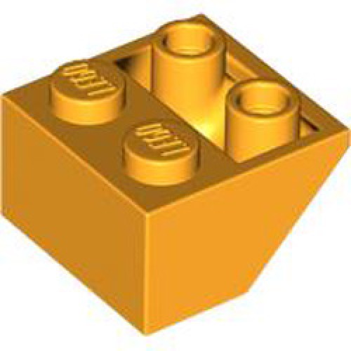 Roof Tile 2x2 / 45 Degree Inverted Flame Yellowish Orange