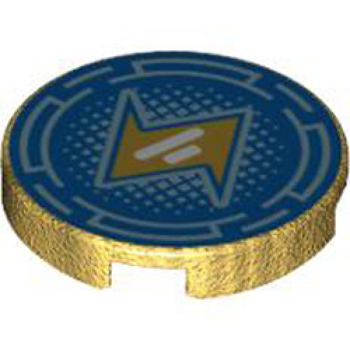 Flat Tile 2x2 Round Number 1091 Warm Gold