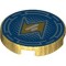 Flat Tile 2x2 Round Number 1091 Warm Gold