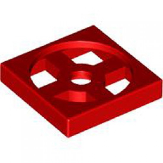 Turn Plate 2x2 Lower Part Bright Red
