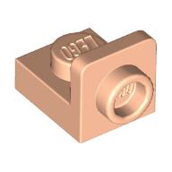 Plate 1x1 with 1.5 Plate 1x1 Upwards Light Nougat