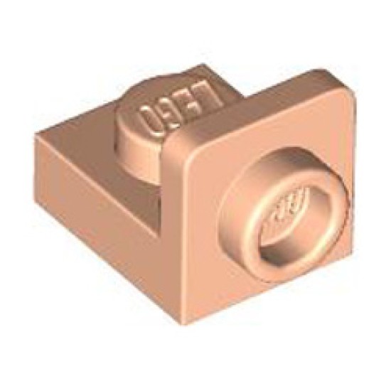 Plate 1x1 with 1.5 Plate 1x1 Upwards Light Nougat