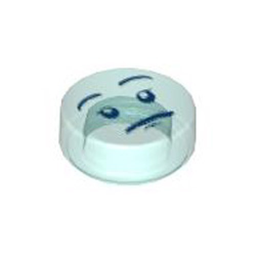 Flat Tile 1x1 Round Number 87 Transparent Light Blue