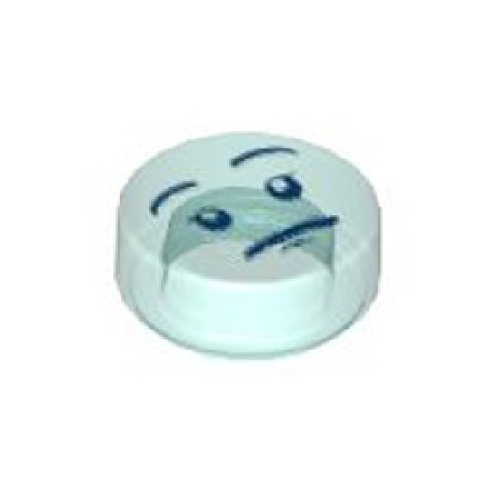 Flat Tile 1x1 Round Number 87 Transparent Light Blue