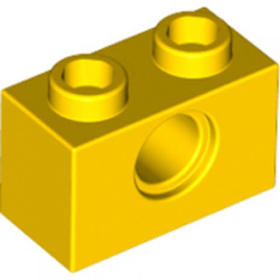 Technic Brick 1x2 Diameter 4.9 Bright Yellow
