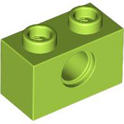 Technic Brick 1x2 Diameter 4.9 Bright Yellowish Green