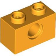 Technic Brick 1x2 Diameter 4.9 Flame Yellowish Orange
