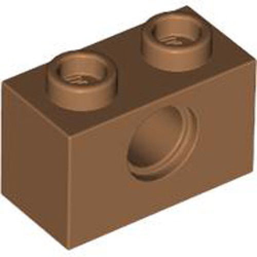 Technic Brick 1x2 Diameter 4.9 Medium Nougat