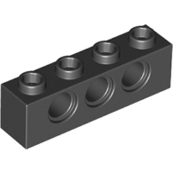 Technic Brick 1x4 Diameter 4.9 Black Technic Brick 1x4 Diameter 4.9 Black