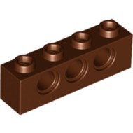 Technic Brick 1x4 Diameter 4.9 Reddish Brown