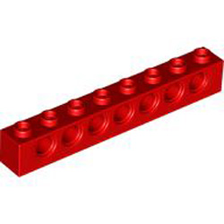 Technic Brick 1x8 Bright Red