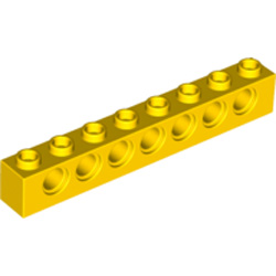 Technic Brick 1x8 Bright Yellow