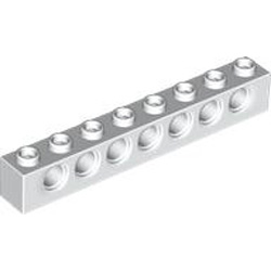 Technic Brick 1x8 White